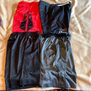 Underarmour and various youth boys shorts, sizes S-XL